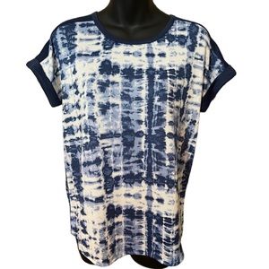 Lucky Brand LA Short Sleeve Royal Blue Tie Dye SZ S